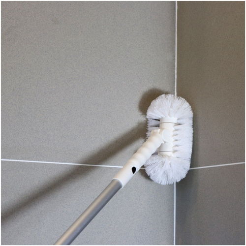 地板刷子家用浴室清潔刷洗廁所刷子衛(wèi)生間硬毛地刷長(zhǎng)柄瓷磚縫隙刷