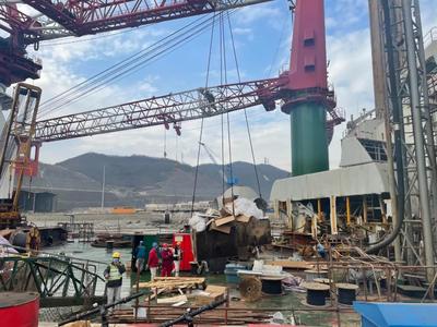 海上風電安裝船海水漫浸事故追蹤!“振江”號預計4月恢復運營